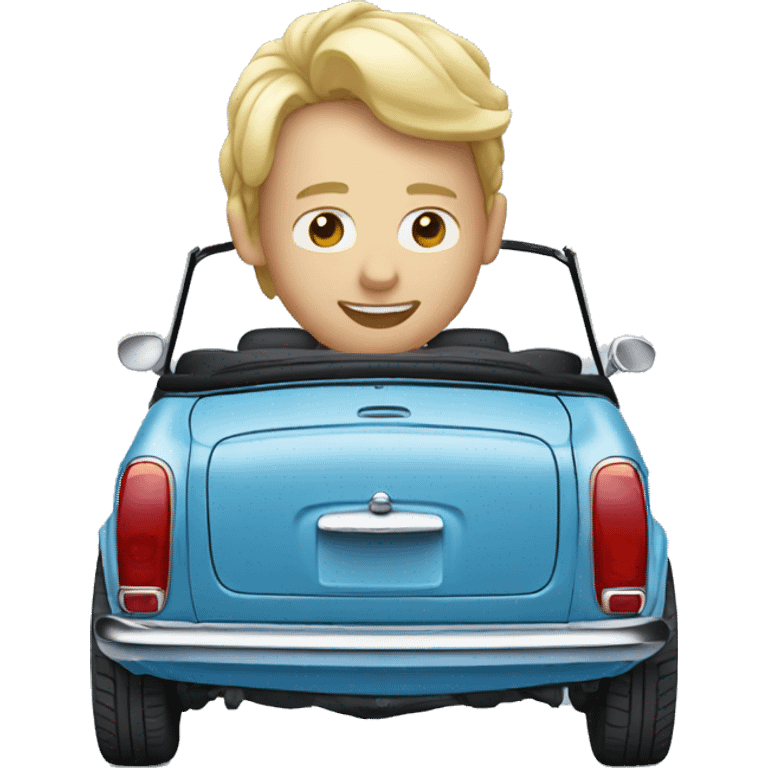 blue convertible mini cooper emoji