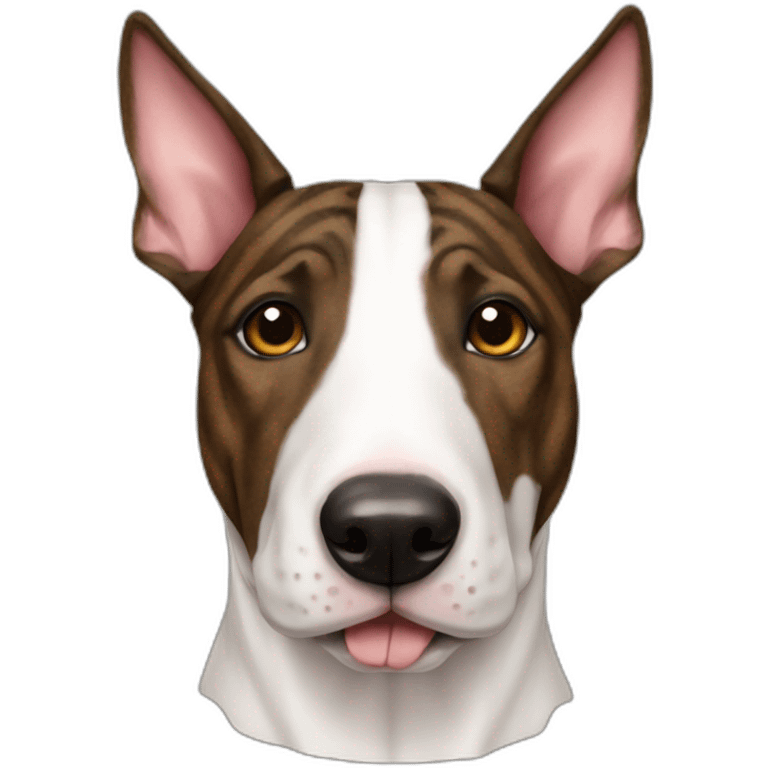 Brindle bullterrier just the face emoji