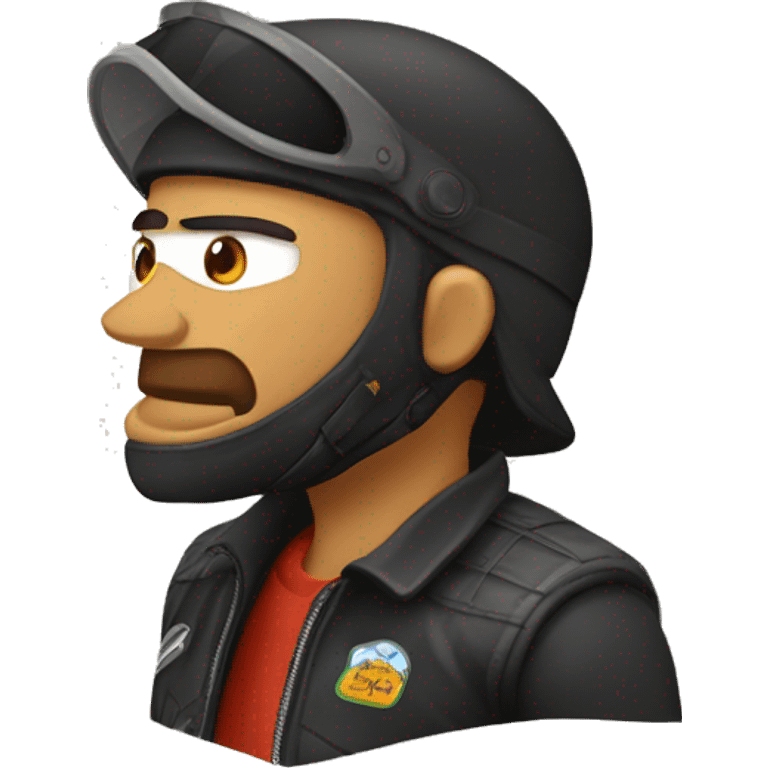 HOMEM DE MOTO CAVANHAQUE emoji