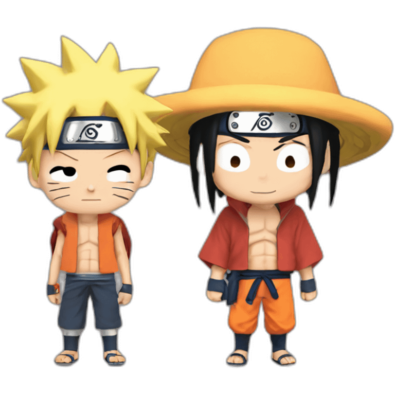 Naruto and luffy emoji