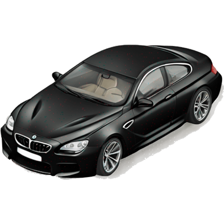 Crashed black BMW M6 2024 emoji