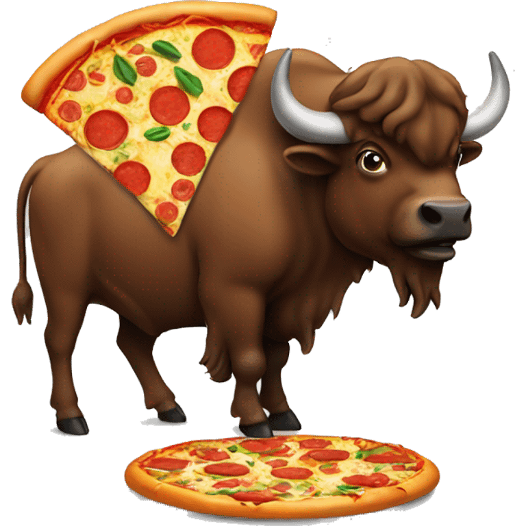 Buffalo with pizza emoji