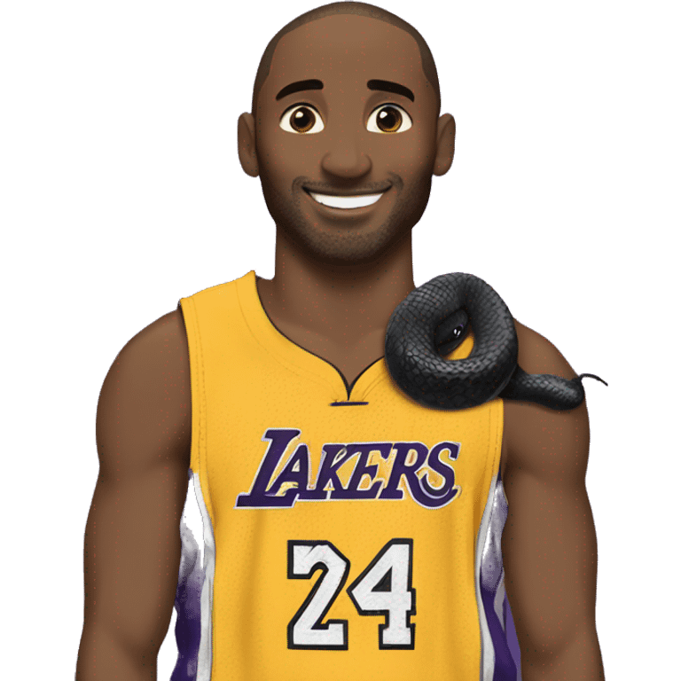 Kobe Bryant with black snake emoji