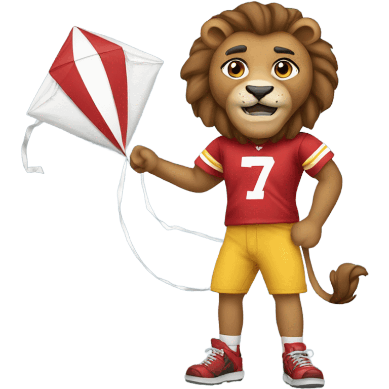 Lions fan with a kite emoji