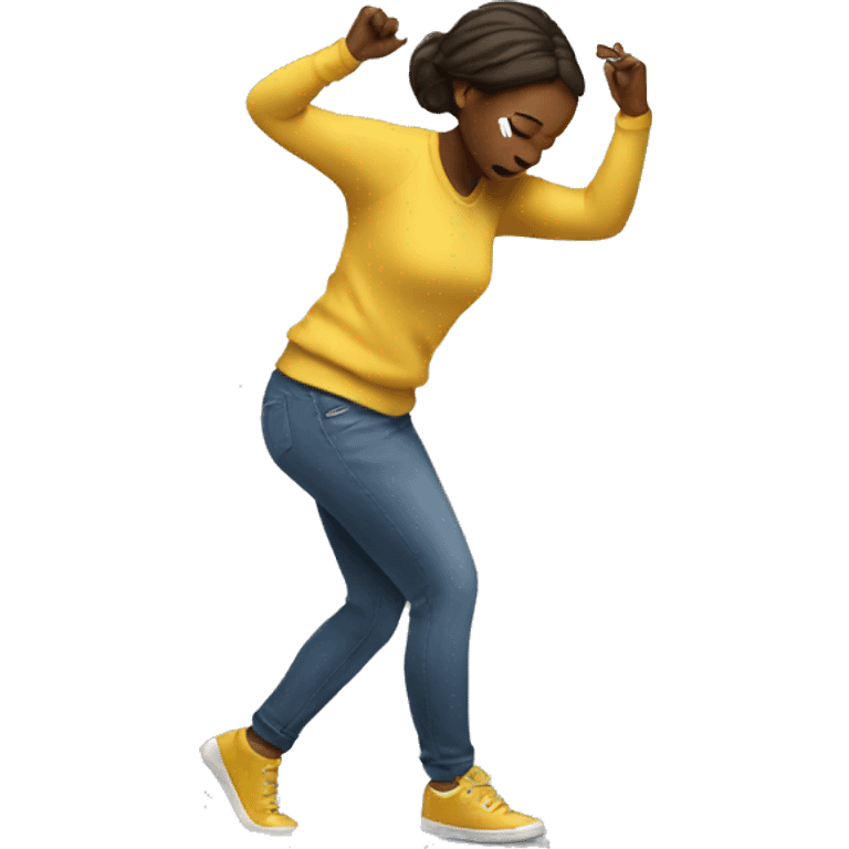 woman doing a dab emoji