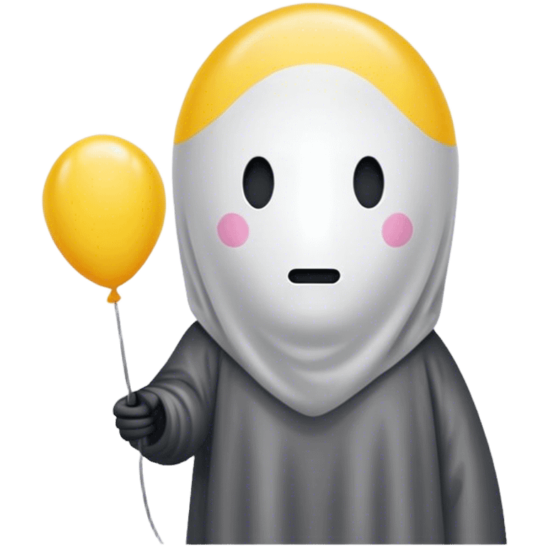 one yellow balloon no face emoji