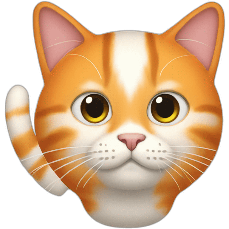 long stuffed cat orange White emoji