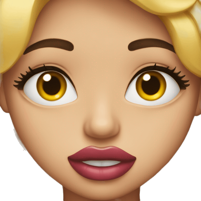 emoji with full lips and lashes emoji