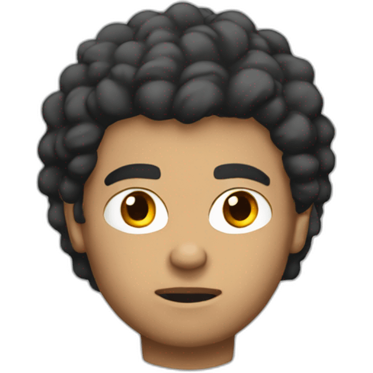 a  young and angry lightskin guy with good hair and adidas training emoji