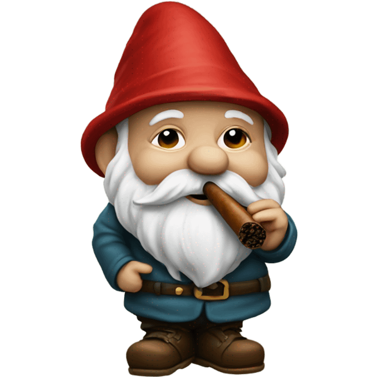 Gnome smoking a cigar emoji