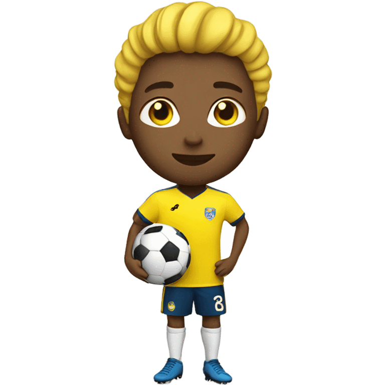 Soccer player yellow jersey emoji