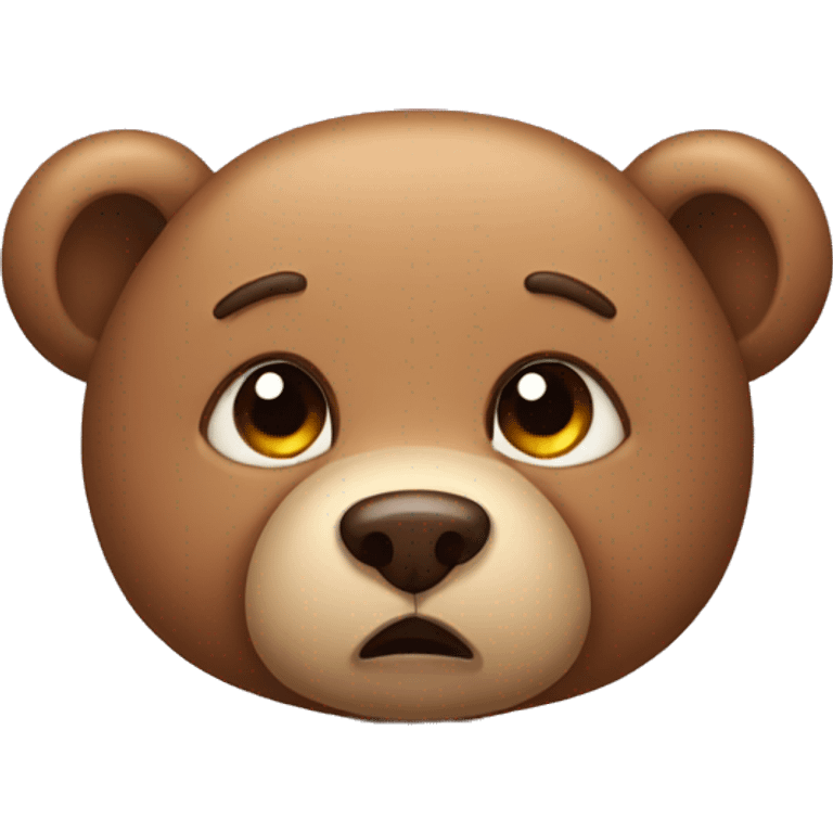 Sad Teddy bear emoji