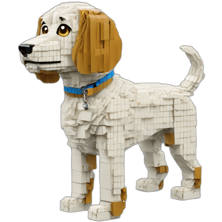 A dog made of legos emoji