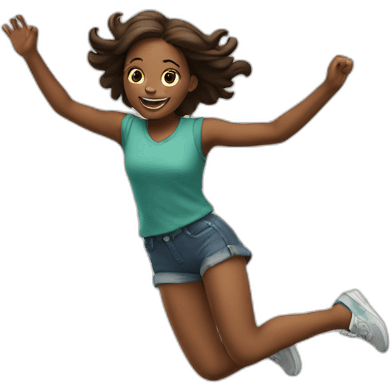 Girl jumping emoji