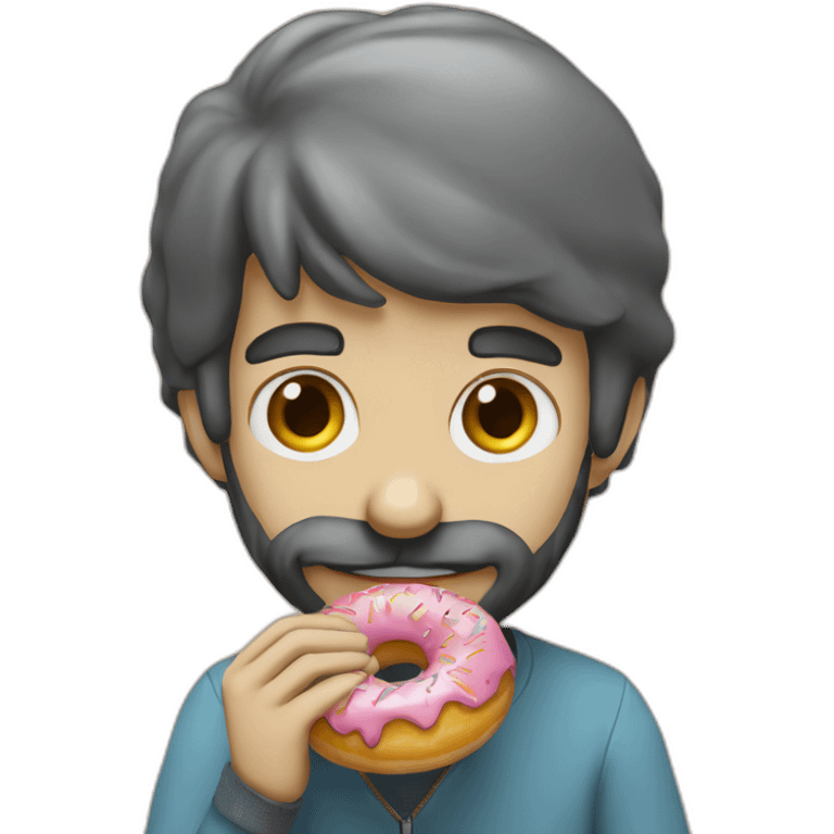 Omer Simson eating a donut emoji