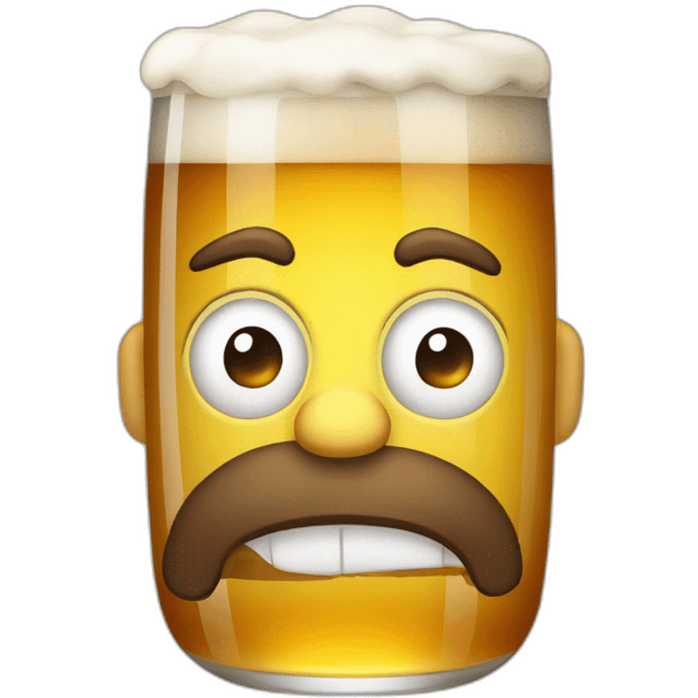 junk face glass of beer emoji emoji