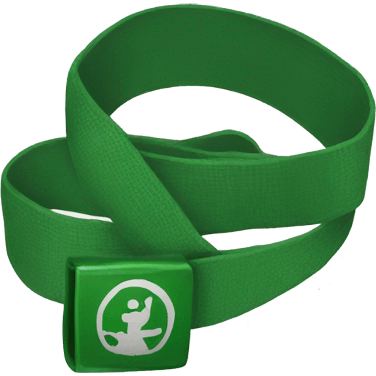 Green karate belt emoji