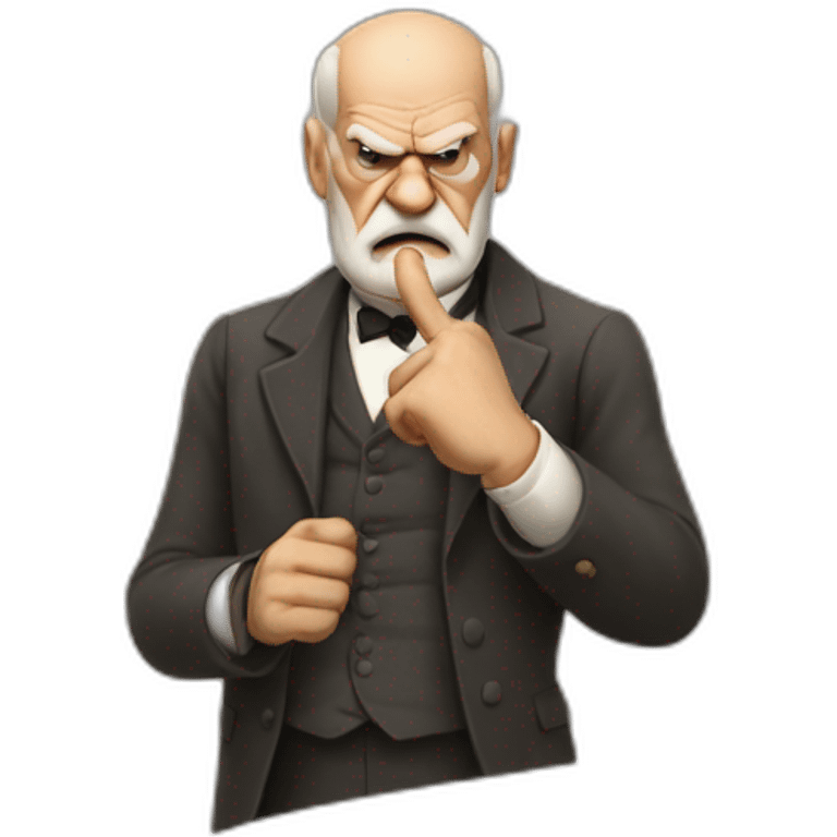 Angry thumb down Sigmund Freud emoji