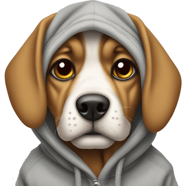 Dog with a hoody on  emoji