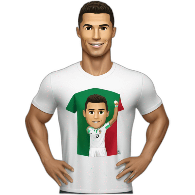 Cristiano Ronaldo with a T-shirt from Mexico emoji