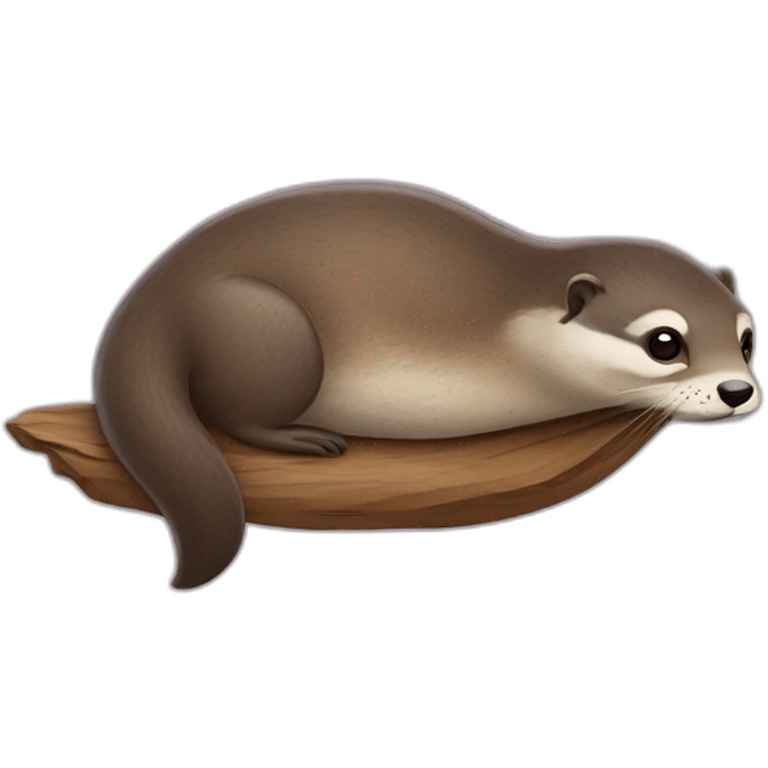 loutre sur papillon emoji