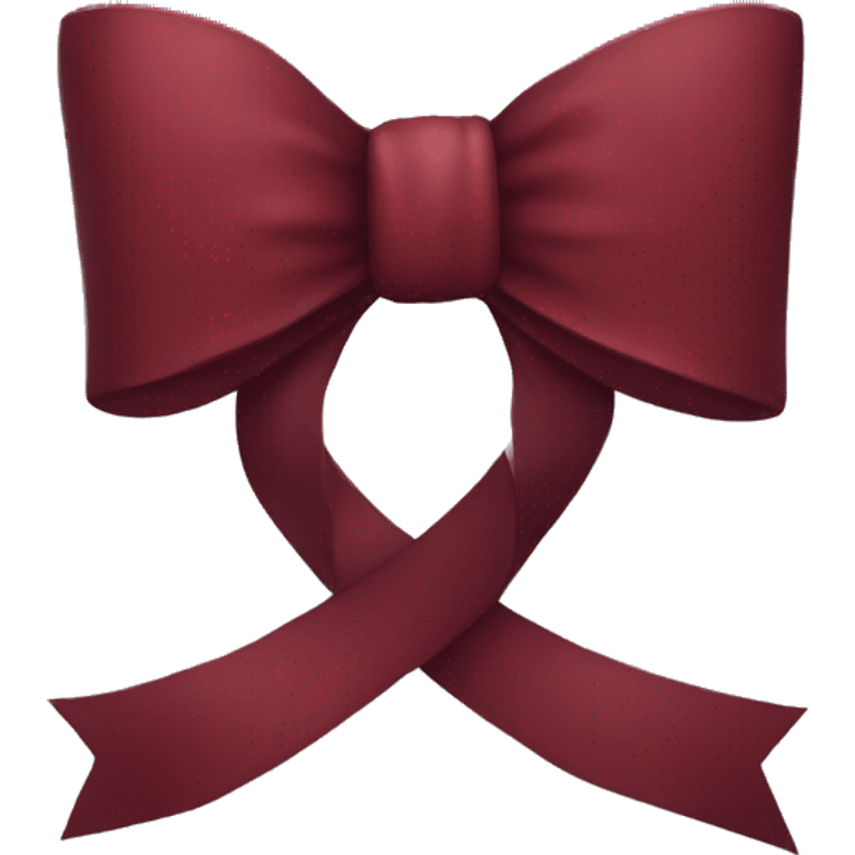 Dark red bow emoji