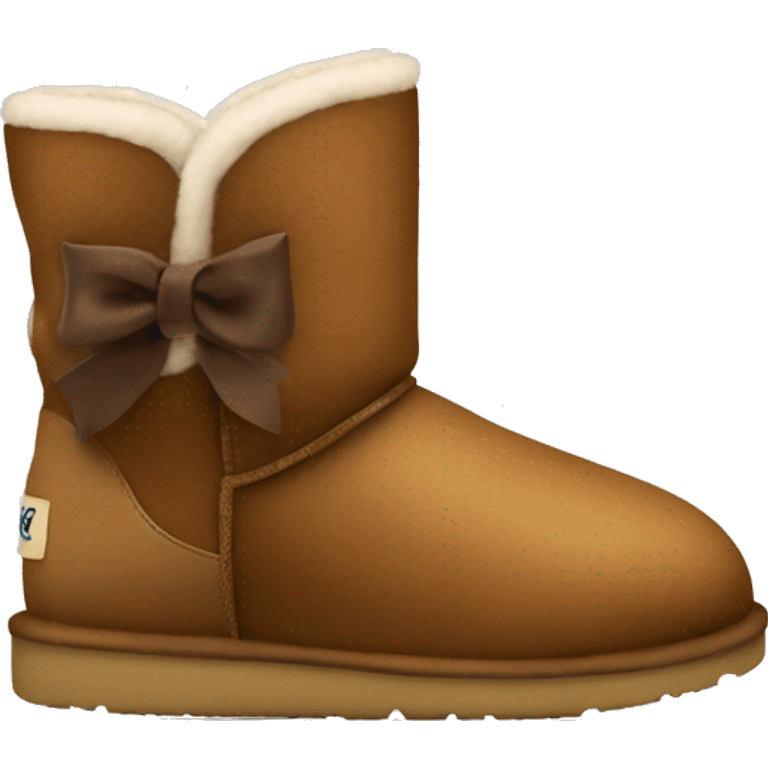 Bow brown uggs emoji