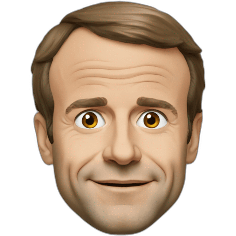 Emmanuel Macron débile emoji