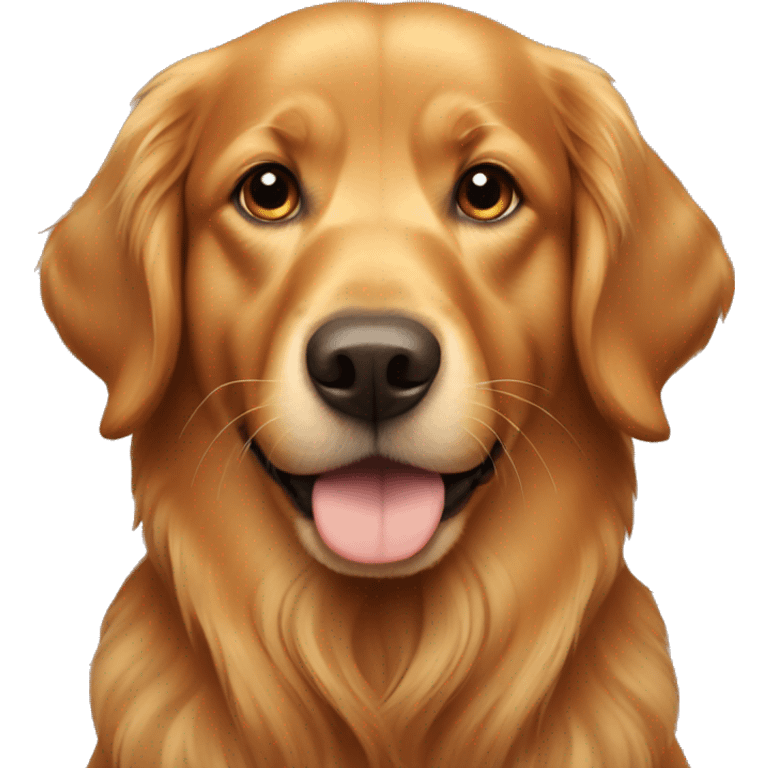 Red golden retriever emoji