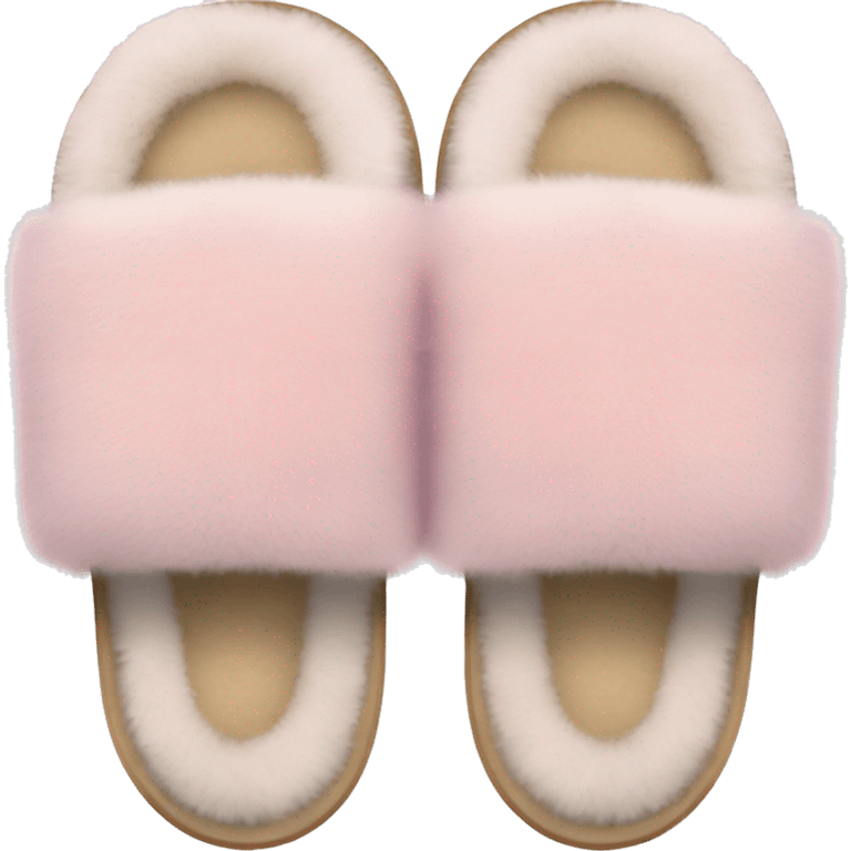 fuzzy slippers uggs light pink emoji