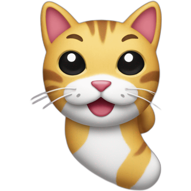 adorable cat sock puppet emoji