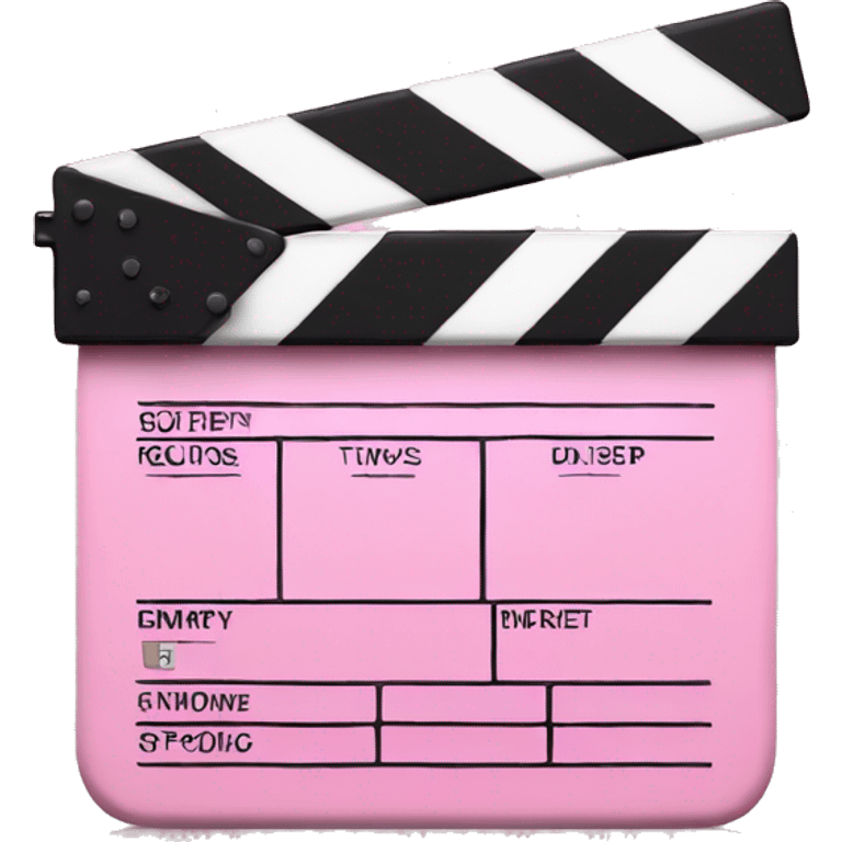 Light pink movie clapper board emoji