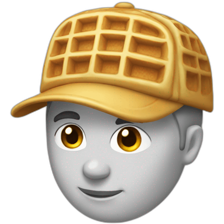 Waffle baseball cap emoji