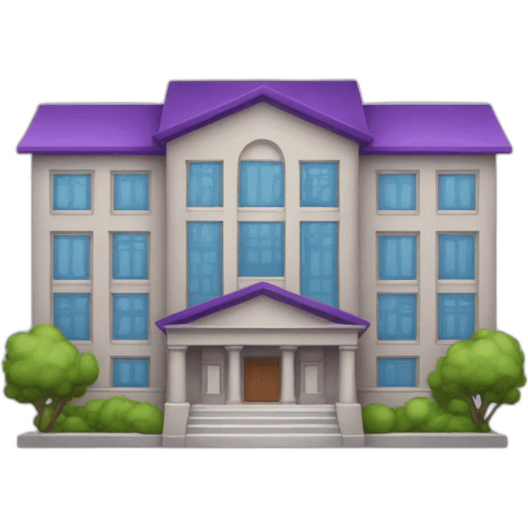 school with purple details emoji