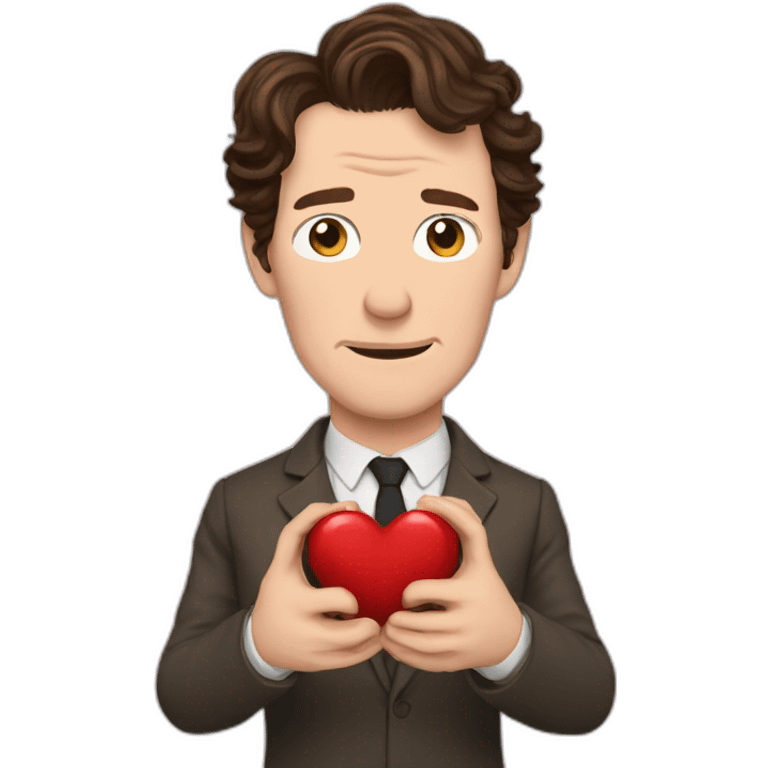 benedict cumberbatch with heart in hands emoji