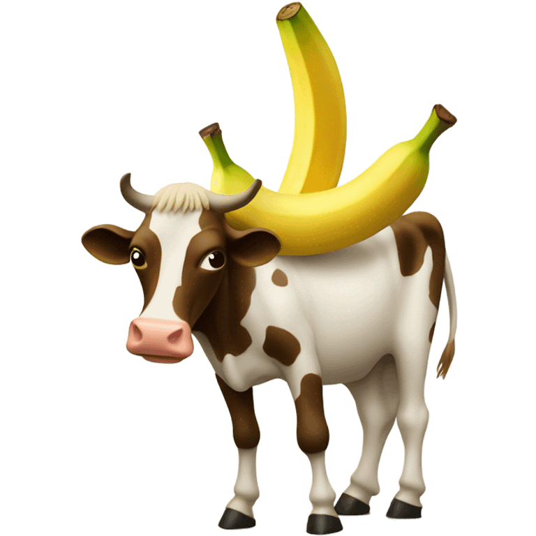 Banana riding a cow emoji