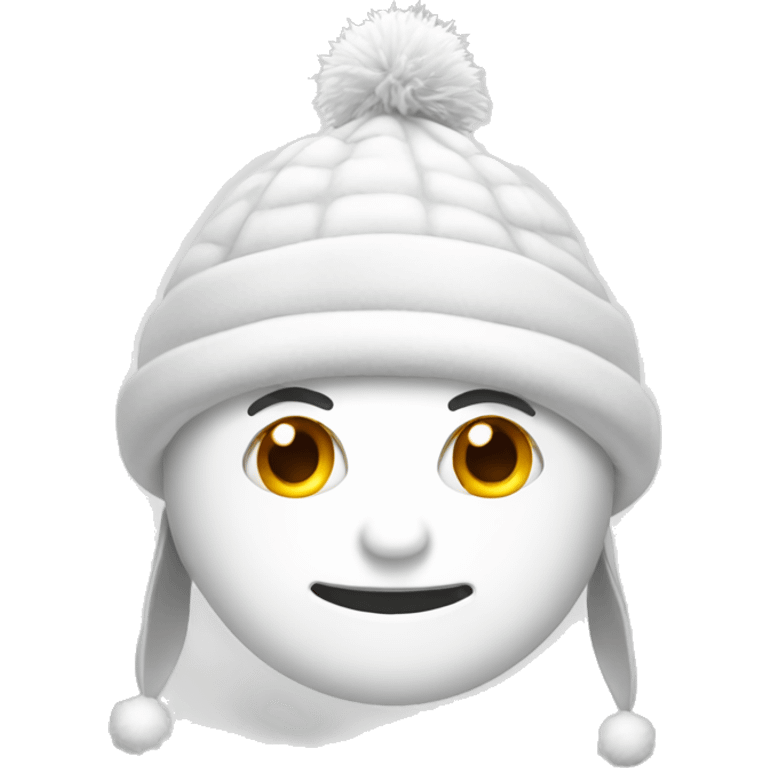 white winter hat emoji