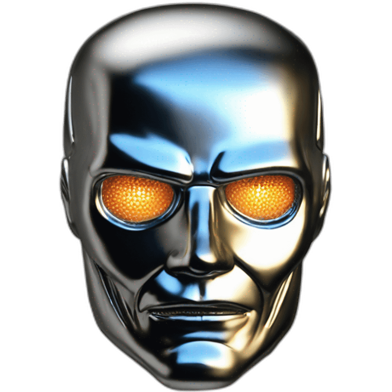 the T-1000 from the movie Terminator 2 in liquid metal form emoji