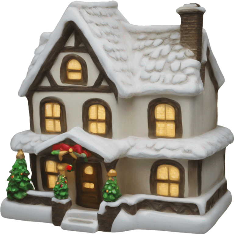 Ceramic christmas house emoji