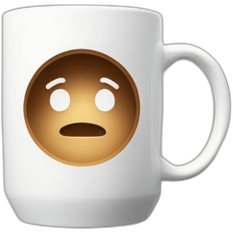 Coffee with Alan walker logo on the mug emoji