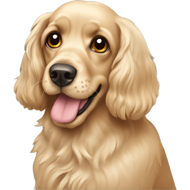 Old cocker spaniel fluffy blondie emoji