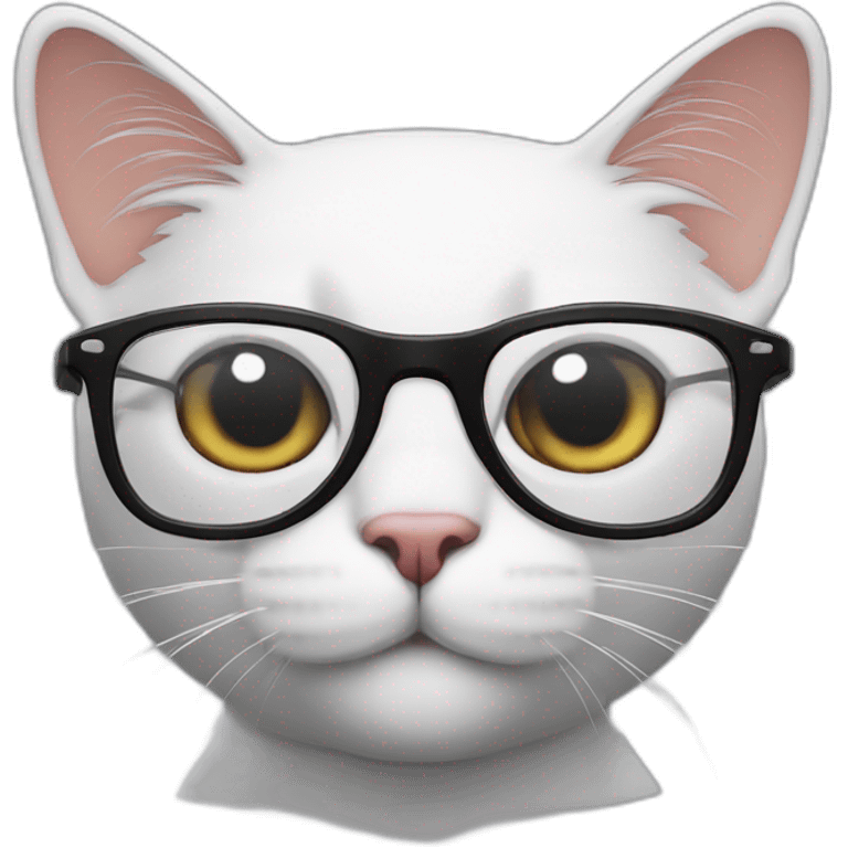 une chat avec lunettes  emoji