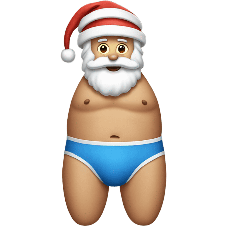 Santa wearing underpants emoji