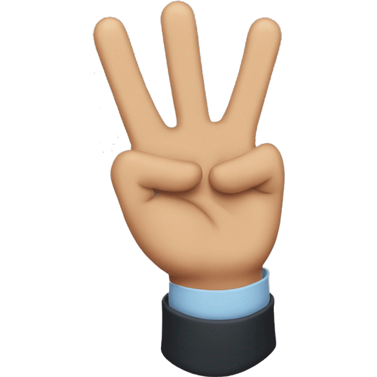 Peace sign with thumb extended with thumb sticking out to the left emoji