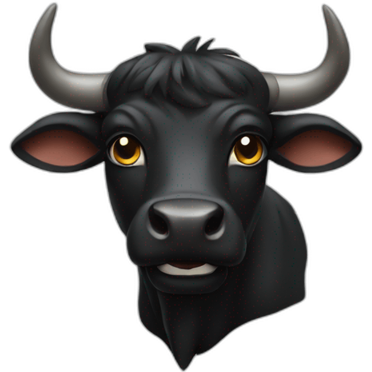 Black bull emoji