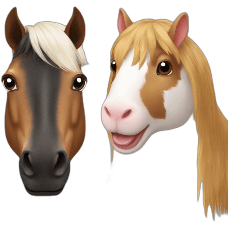 Horse and  guinea pig emoji