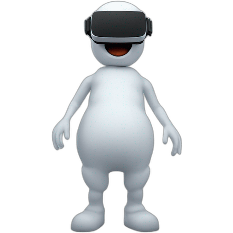 Snowman in vr headset, full body emoji