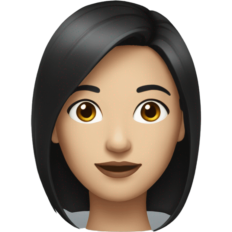 a withe woman with medium black hair emoji