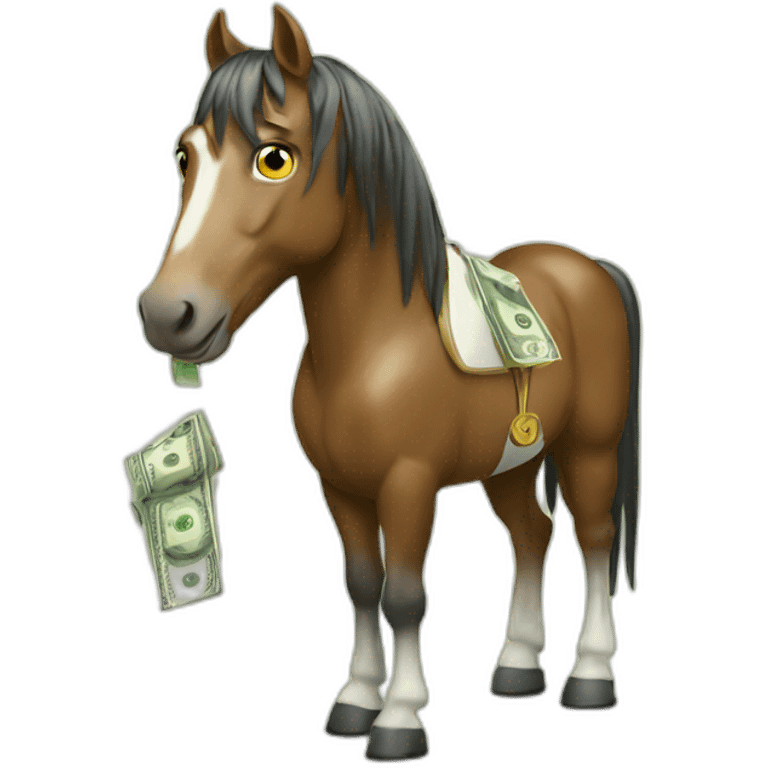 Horse with money emoji