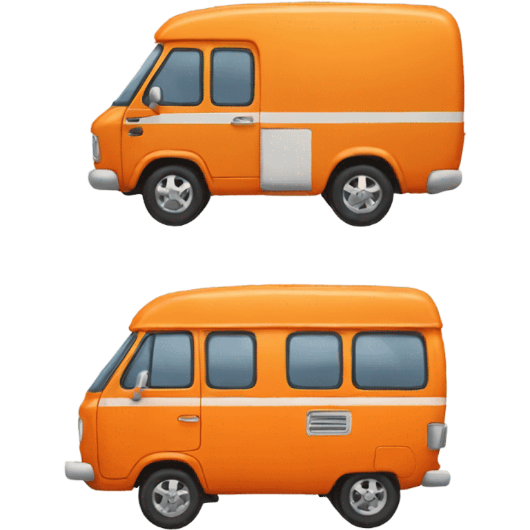 Orange campervan emoji